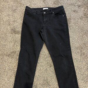 Ann Taylor Loft black curvy & skinny jeans size 29/8